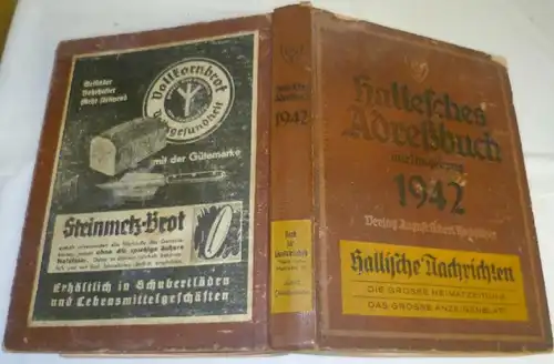 Hallesches Adreßbuch mit Umgebung fuer das Jahr 1942