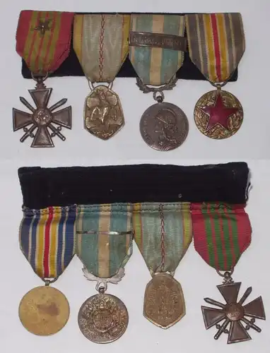 Ordensspange mit 4 Orden Frankreich 2. Weltkrieg (DI9097)