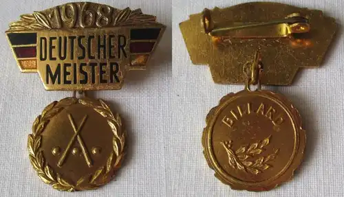 DDR insigne Sport Maître Allemand 1968 dans le billard (138600)