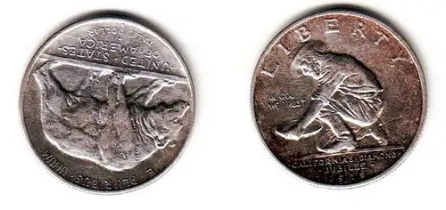 1/2 dollar argent pièce commémorative USA 1925 à TOP (108775)