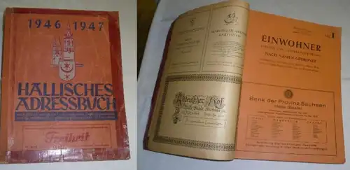Annuaire d'adresses Hallische 1946 1947