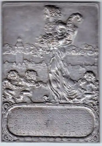 Grande plaque de Leipziger Gärtnerverein vers 1910