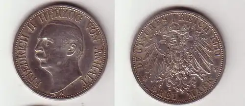 3 Mark argent pièce Anhalt duc Friedrich II 1911 A (114251)