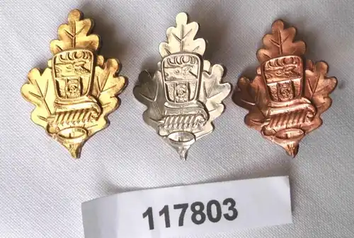 3 insignes de chasse de chiens de la RDA Gold Argent et bronze (117803)