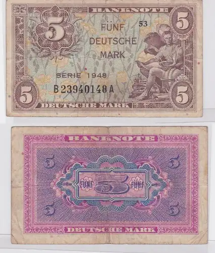 5 Mark Banknoten Bank Deutscher Länder 1948 (117500)
