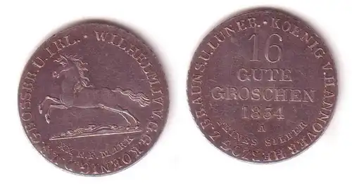 16 Bon argent de monnaie Hannover 1834 A (109872)