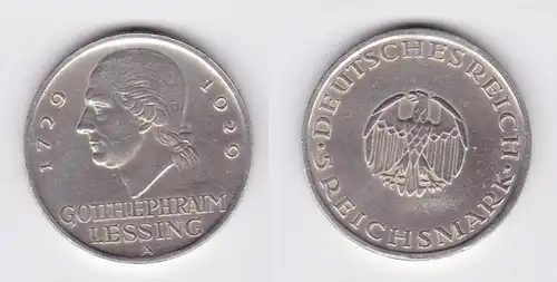 5 Mark Argent Muenze Weimarer Republik Lessing 1929 A (131325)