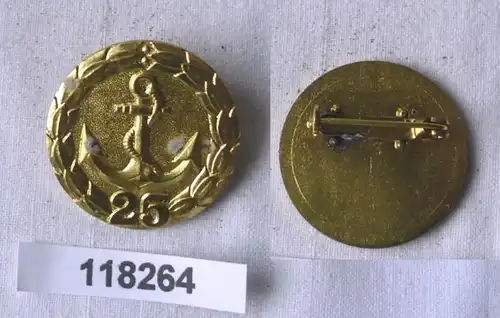 insigne DDR pour les services fidèles dans la navigation intérieure pendant 25 ans (118264)