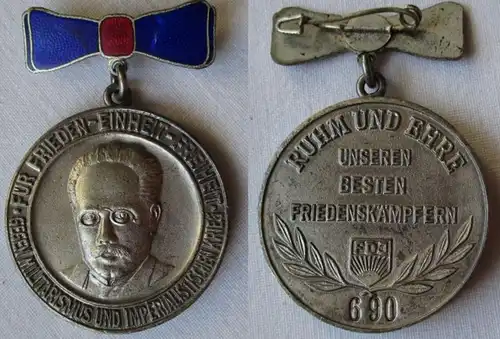 DDR Karl Liebknecht Medaille Ruhm & Ehre unseren Besten Friedenskämpfer (129616)