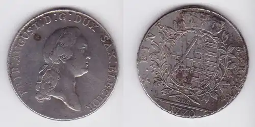 1 Taler Silber Münze Sachsen 1770 EDC (129877)