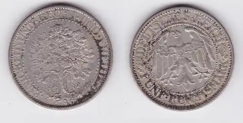 5 Mark argent pièce Weimar République Eichbaum 1932 A (126958)