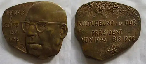 DDR Platette Kulturbund - Johannes R. Becher 1891-1958 Président KB (1340044)