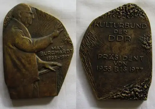 DDR Platette Kulturbund - Max Burghardt 1893-1977 Président KB (134671)
