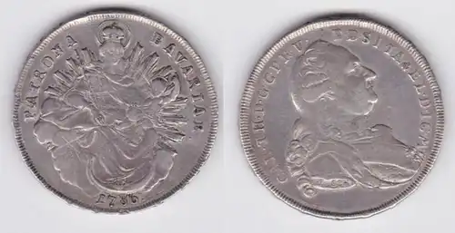1 Taler Silber Muenze Bayern Karl II. Theodor 1786 Madonnentaler (141524)