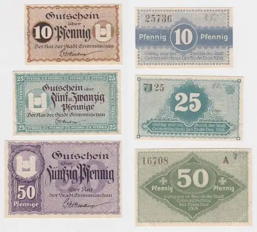 jeu complet 10 - 50 billets de banque en monnaie courante en cas d'urgence Ville de Crimmitschau (136035)