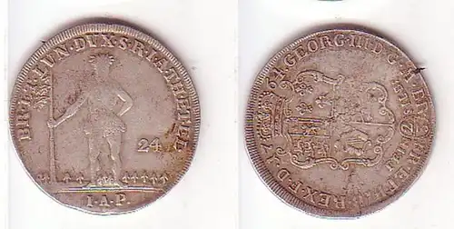 2/3 Taler 24 Mariengroschen Silber Münze Hannover 1764 (MU0184)