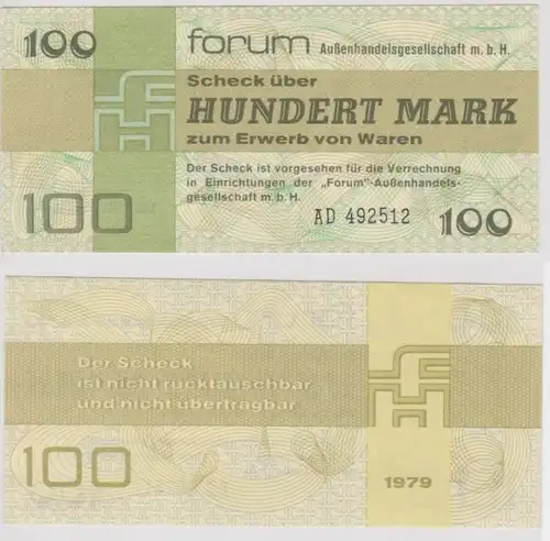 100 Mark DDR Banknoten Forum Scheck 1979 kassenfrisch (155355)