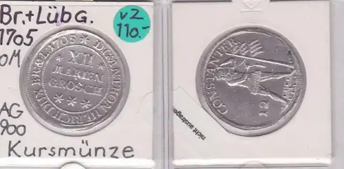 12 Mariengroschen Silber Münze Braunschweig-Wolfenbüttel 1705 (121157)