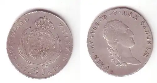 2/3 Taler Silber Münze Sachsen 1810 SCH (104848)