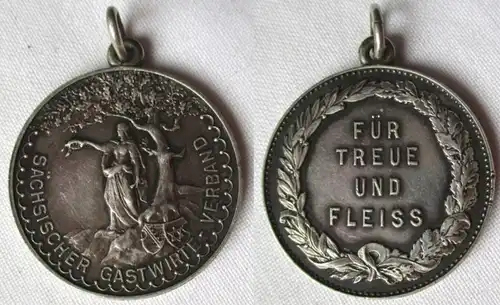 seltene Medaille Sächsischer Gastwirte-Verband Für Treue und Fleiss (108923)