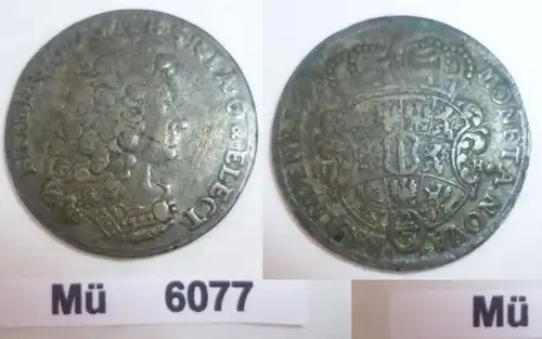 Brandenburg 2/3 Taler Silber Münze 1698 HFH (MU6077)