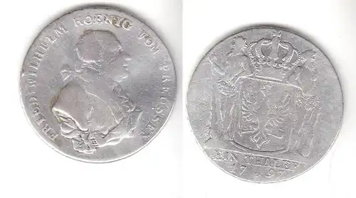 1 Taler Silber Münze Preussen 1797 B (110820)