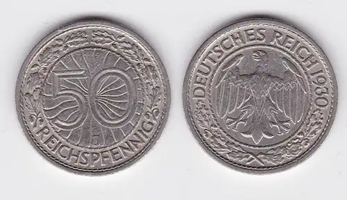 50 centime nickel pièce Weimarer Republique de 1930 J (117796)