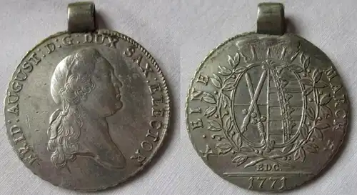 1 Taler Silber Münze Sachsen 1770 EDC (130145)