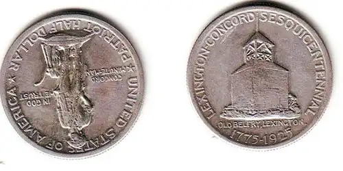 1/2 dollar argent pièce commémorative USA 1925 à TOP (108330)