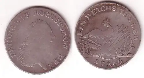 1 pièce d'argent de vallée Prusse Fridericus Rex 1786 A (102626)