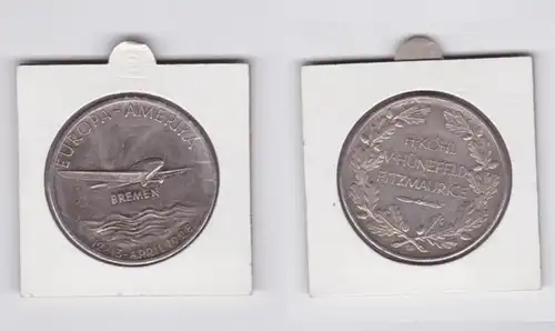 Médaille d'argent Europe-Amérique Bremen 12 et 13 avril 1928 (144500)