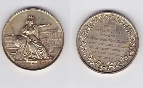 Médaille Hambourg 1841 - Sous la bénédiction de Dieu, la prospérité de Hambourg grandit (144973)