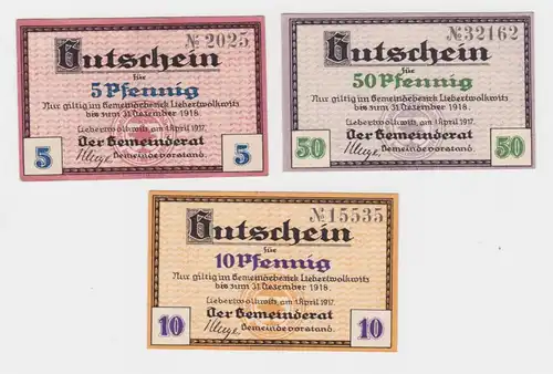 5 - 50 pfennig billet d'argent d ' urgence municipalité Liebertwolkwitz 1.4.1917 (136241)
