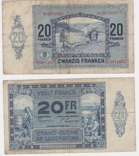 20 Francs Banknote Luxembourg 1.Oktober 1929 (132153)