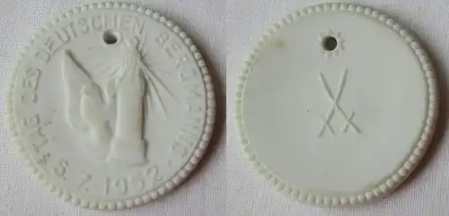 rare DDR porcelaine médaille Journée du mineur allemand 6 juillet 1952 (134002)