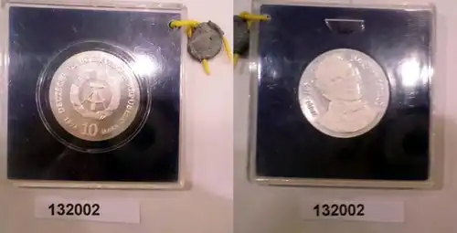 DDR Gedenk Silber Münze 10 Mark Justus von Liebig 1978 PP verplombt (132002)