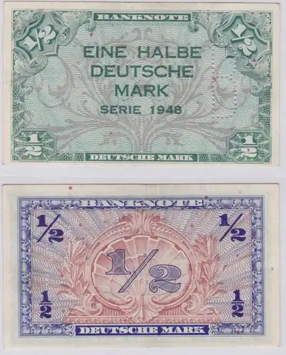 1/2 Mark Banknoten Bank Deutscher Länder 1948 Rosenberg Nr. 231 b (112189)