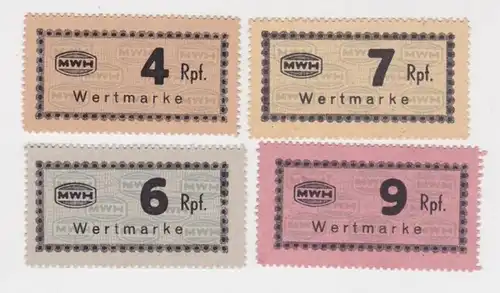 4 Wertmarken Banknoten KZ Prämiengeld Aussenlager Holleischen  (144017)