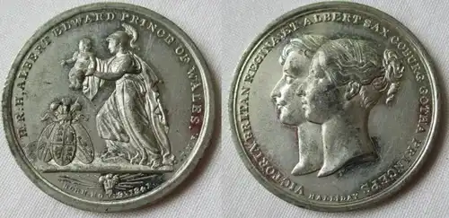 Médaille pour la naissance dâ€TMAlbert Edward, prince 1841 FRANCE GRAND BRETAGNE