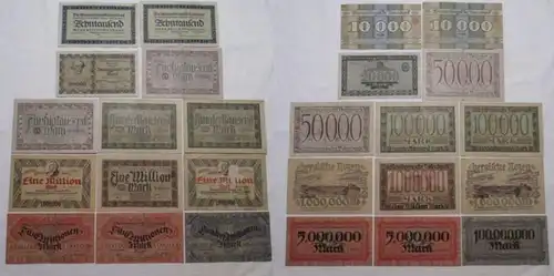 13 x Billets Banque centrale du Land de Württemberg 1923 (155142)