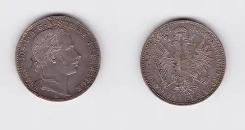 1 Gulden Silber Münze Österreich 1861 A vz (131422)