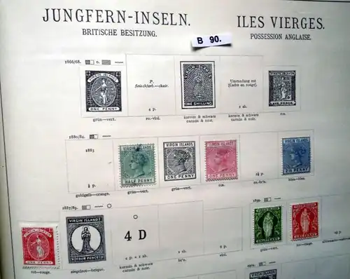 Petite collection de timbres des îles Vierges