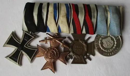 4er Ordensspange Bayern EK 2.Klasse Militärverdienstkreuz 1. Weltkrieg (116713)