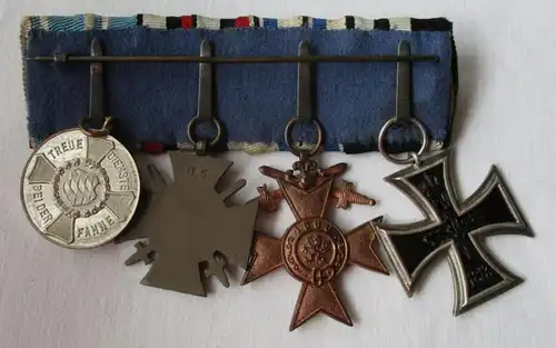 4er Ordensspange Bayern EK 2.Klasse Militärverdienstkreuz 1. Weltkrieg (116713)