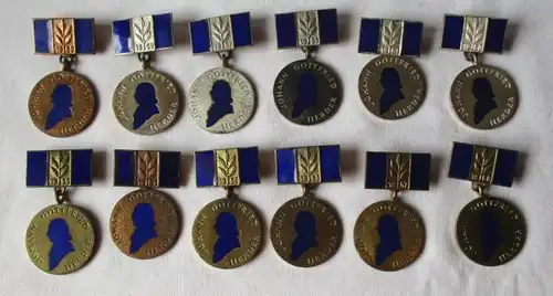 12x DDR Ordre Johann Gottfried Herder Médaille 1957-1961 Amitié (129478)