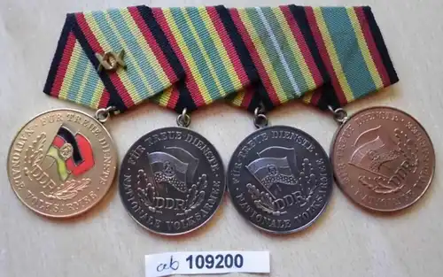 Ordensspange NVA mit 4 seltenen DDR Orden (109200)