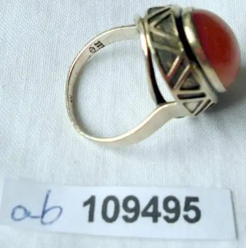 bague décorative pour femme 333 or avec pierre orange (109495)