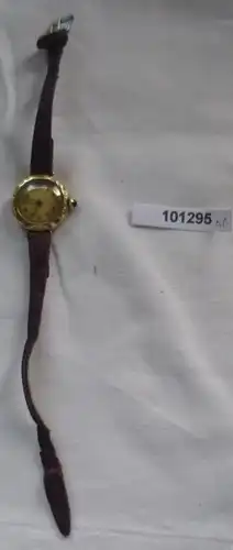 elegante Damen Armbandbanduhr 585er Gold um 1930 (101295)