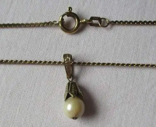 chaîne de haute qualité pour femmes en or 333 avec pendentif en perles (153161)