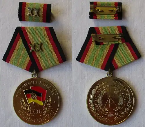 DDR Medaille treue Dienste in der Grenztruppen in Gold XX Jahre 283 c (106934)